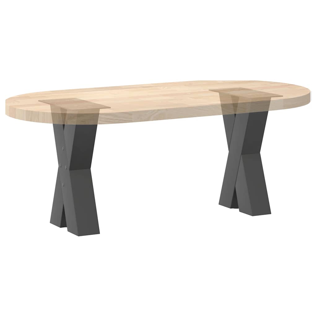 2 db antracitszürke X-alakú acél dohányzóasztal láb 28 x (42-43) cm