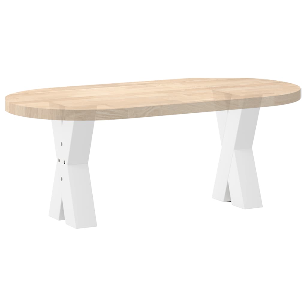 2 db fehér, X alakú dohányzóasztal láb, 38 x (42-43) cm, acél