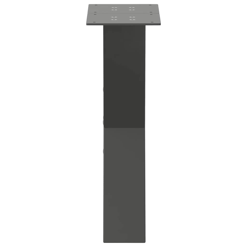 2 db antracitszürke X-alakú acél dohányzóasztal láb 38x(42-43) cm