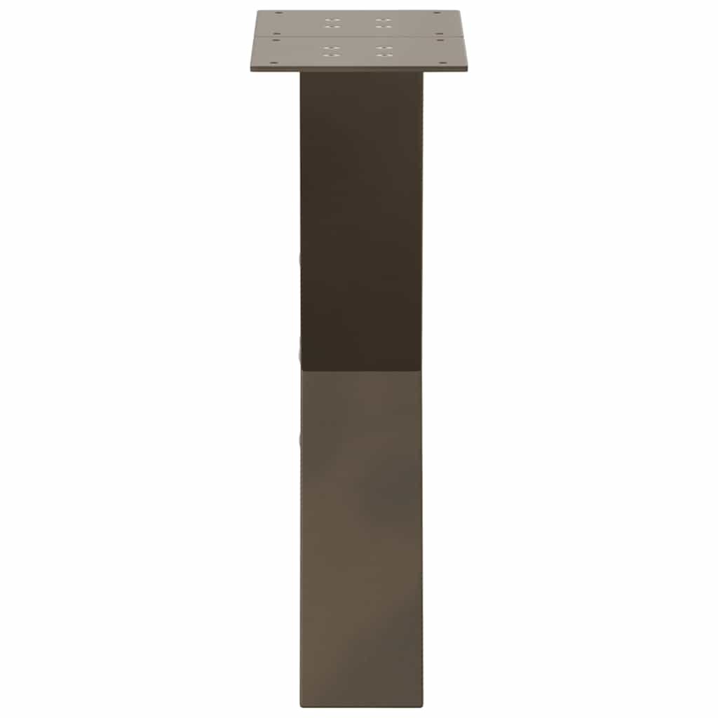 2 db X alakú natúr acél dohányzóasztal láb 38x(42-43) cm