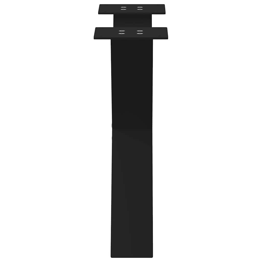 2 db fekete, X alakú acél dohányzóasztal láb 50 x (42-43) cm