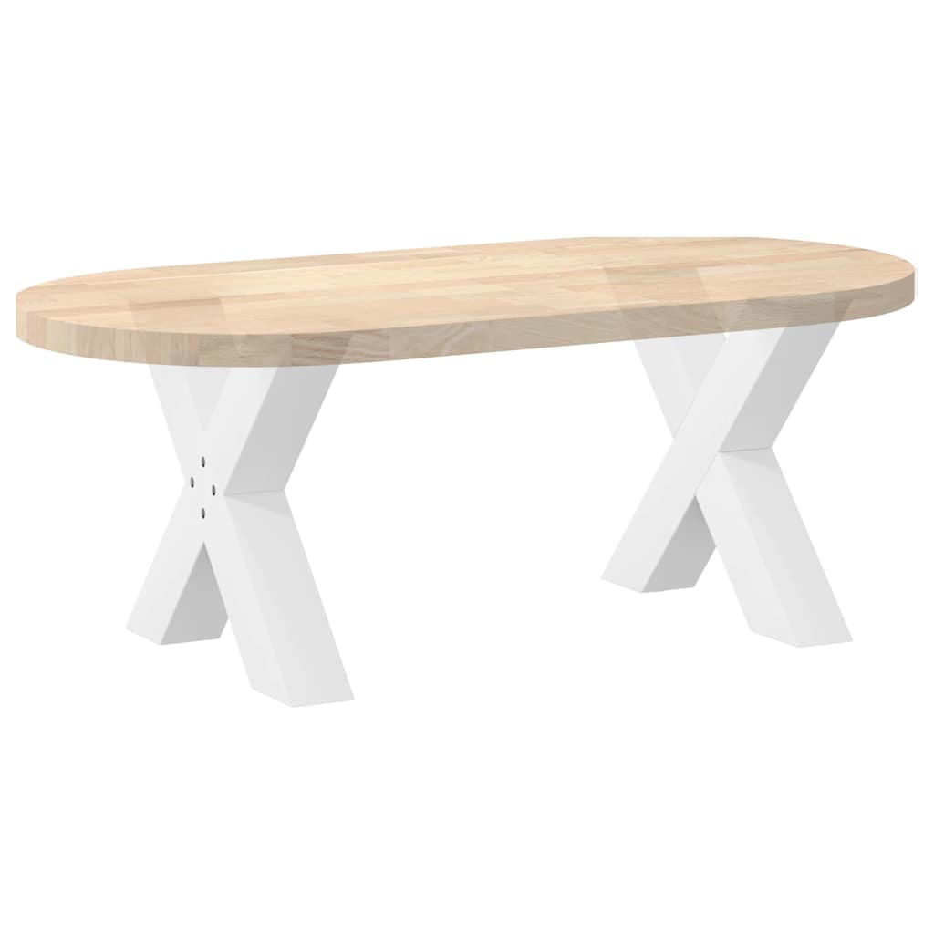 2 db fehér, X alakú acél dohányzóasztal láb 50 x (42-43) cm