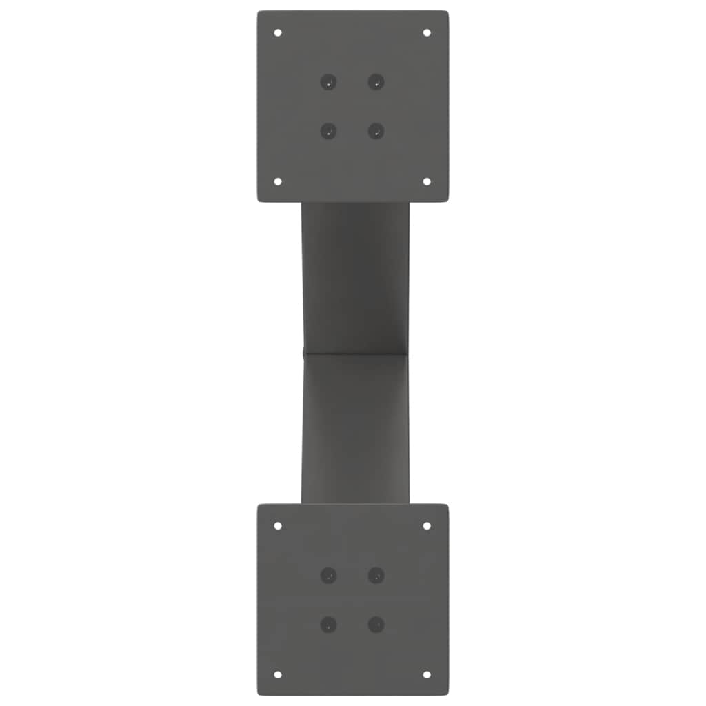 2 db antracitszürke X-alakú acél dohányzóasztal láb 50x(42-43) cm