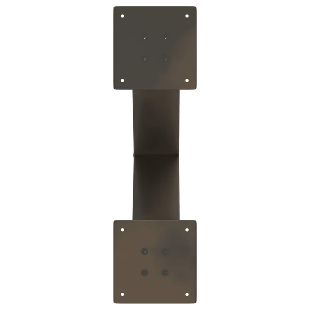 2 db X alakú natúr acél dohányzóasztal láb 50 x (42-43) cm