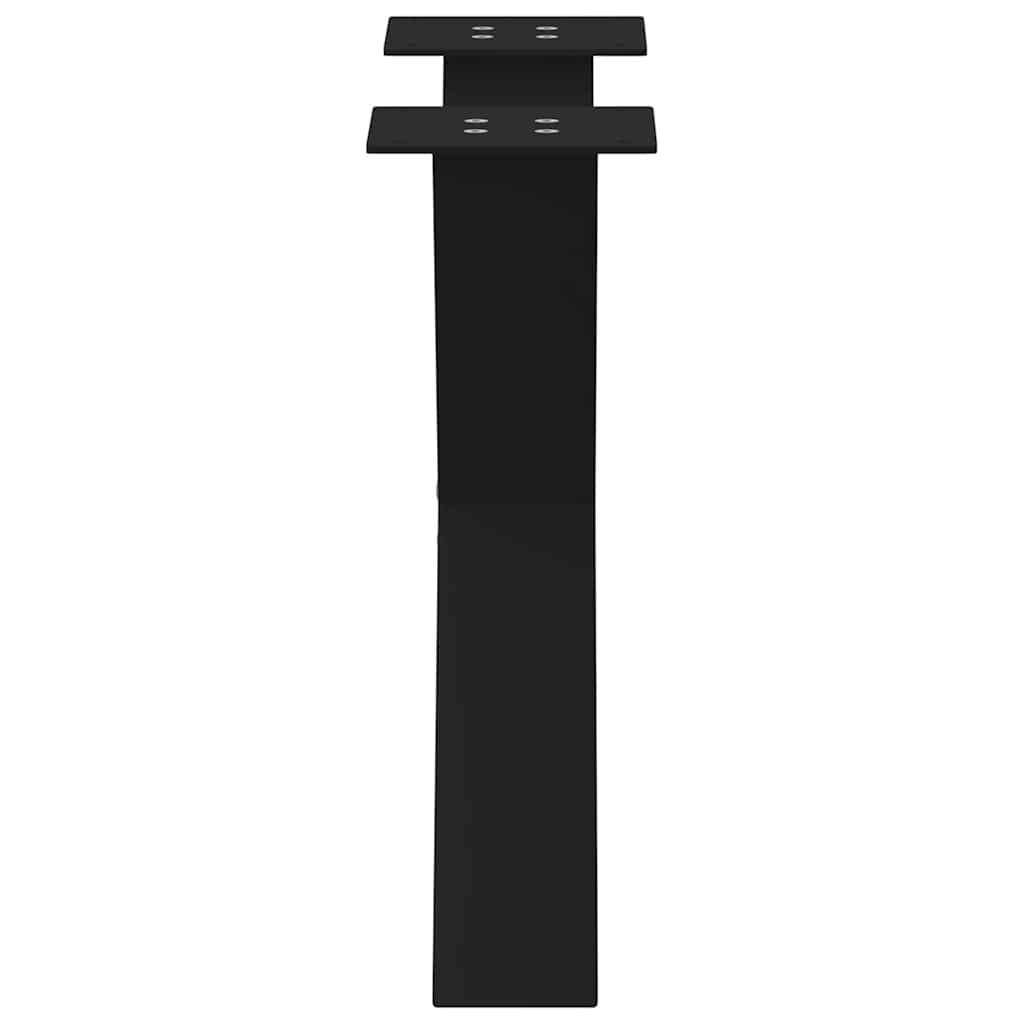 2 db fekete, X alakú acél dohányzóasztal láb 60 x (42-43) cm