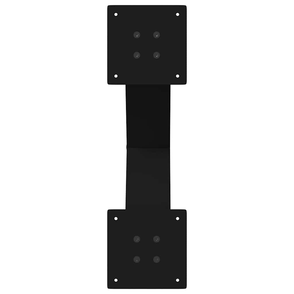 2 db fekete, X alakú acél dohányzóasztal láb 60 x (42-43) cm