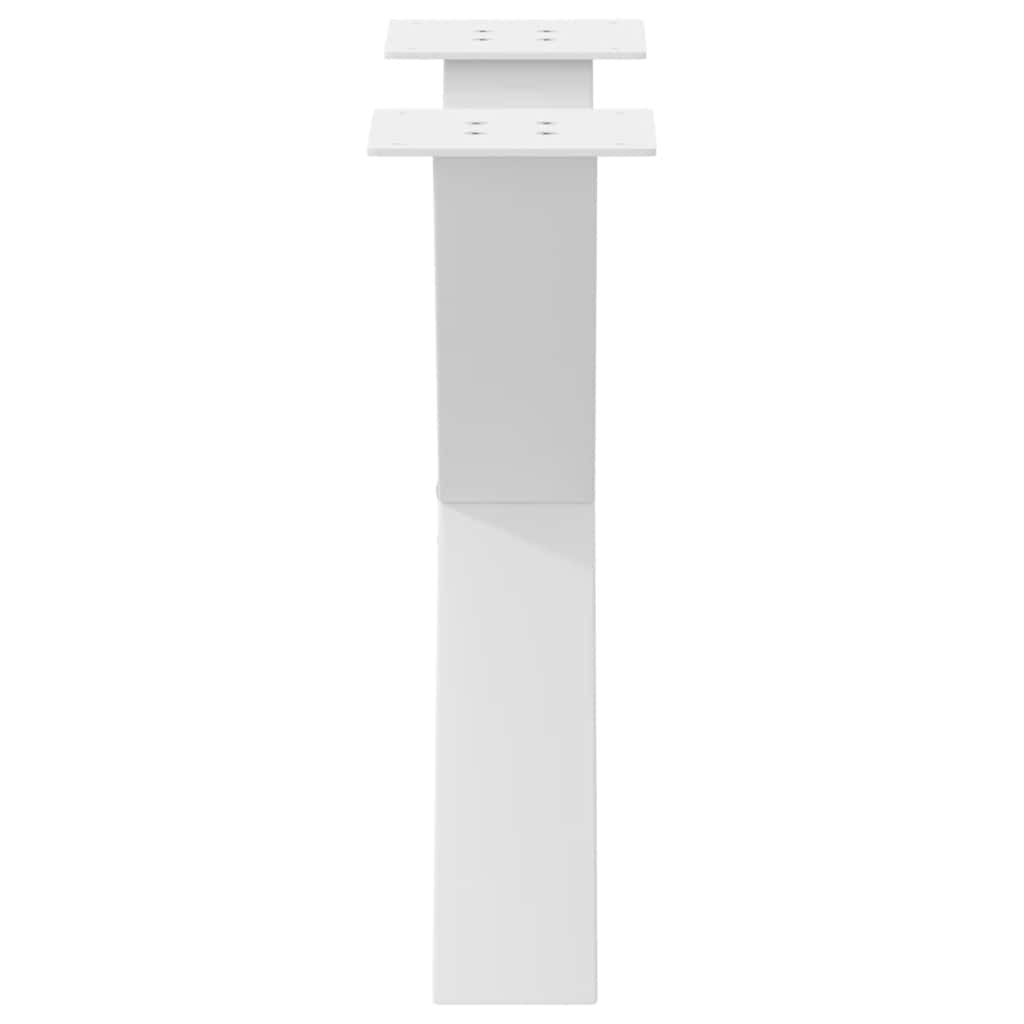 2 db fehér, X alakú acél dohányzóasztal láb 60 x (42-43) cm