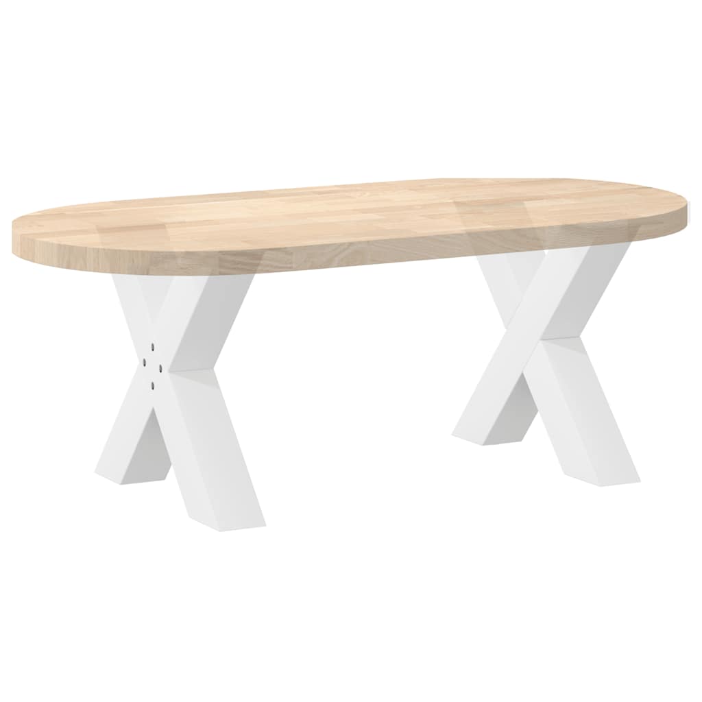 2 db fehér, X alakú acél dohányzóasztal láb 60 x (42-43) cm