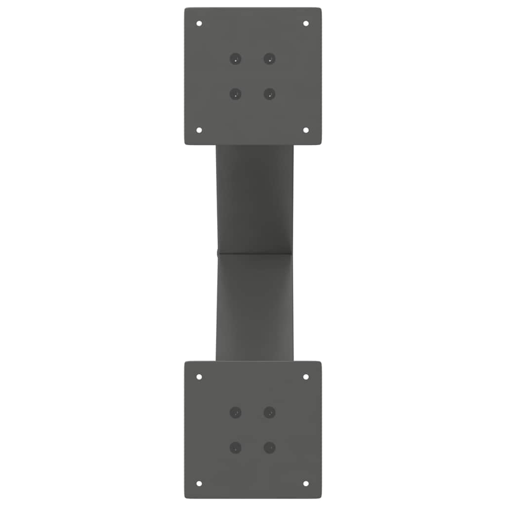 2 db antracitszürke X-alakú acél dohányzóasztal láb 60 x (42-43) cm