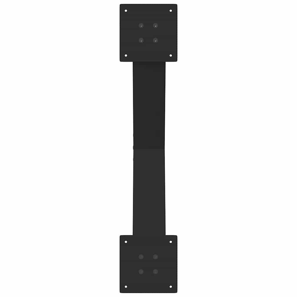 2 db fekete, X alakú acél dohányzóasztal láb 70 x (42-43) cm