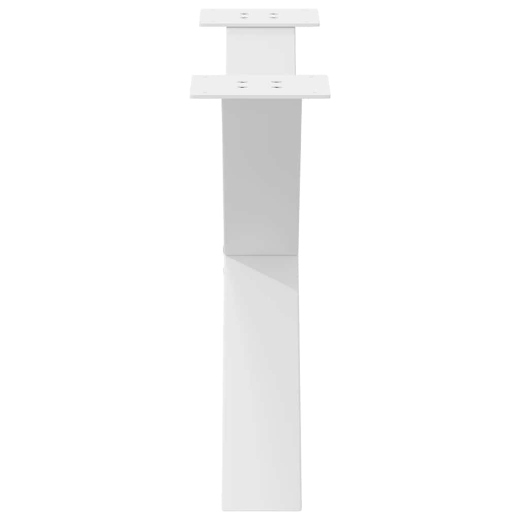 2 db fehér, X alakú dohányzóasztal láb 70 x (42-43) cm acél