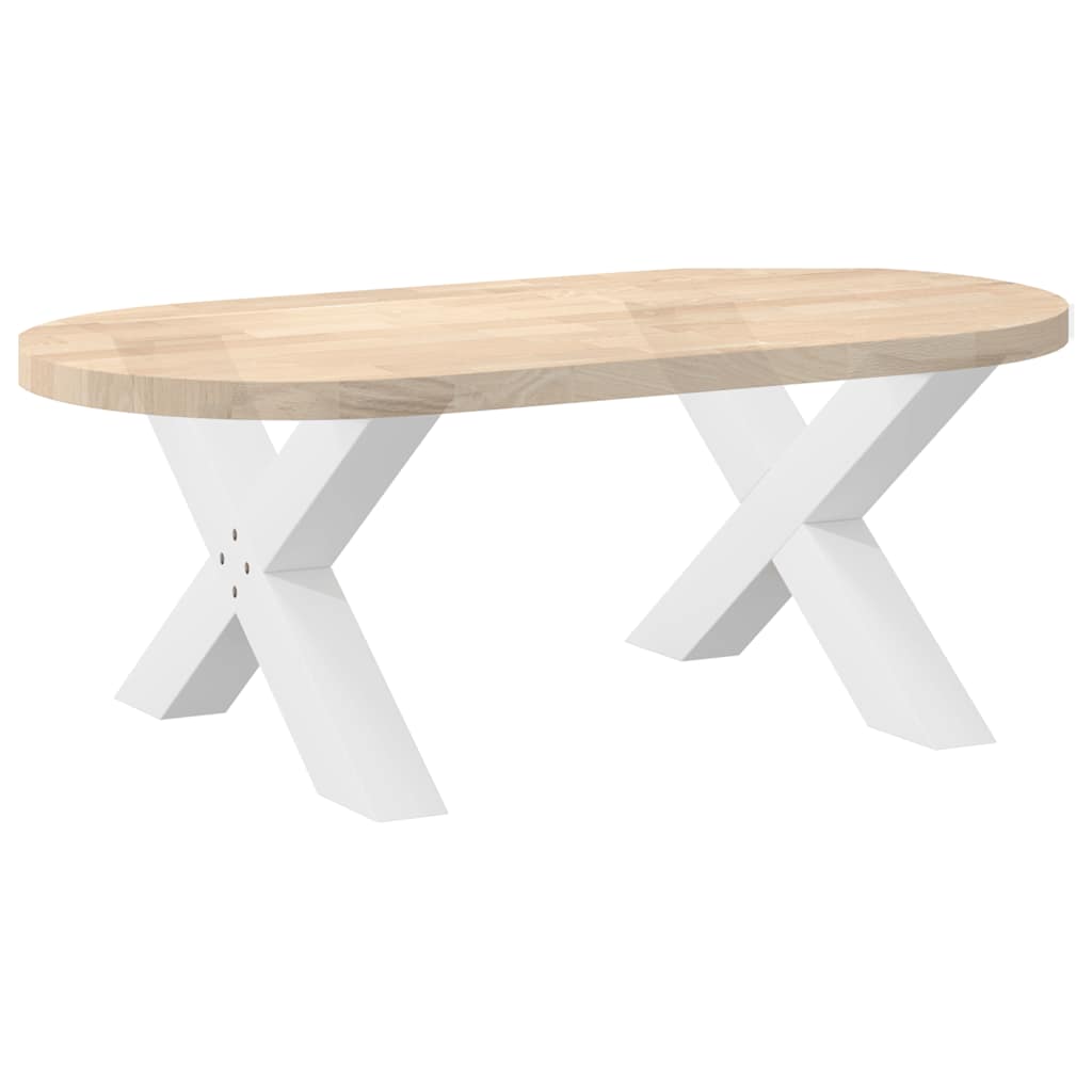 2 db fehér, X alakú dohányzóasztal láb 70 x (42-43) cm acél
