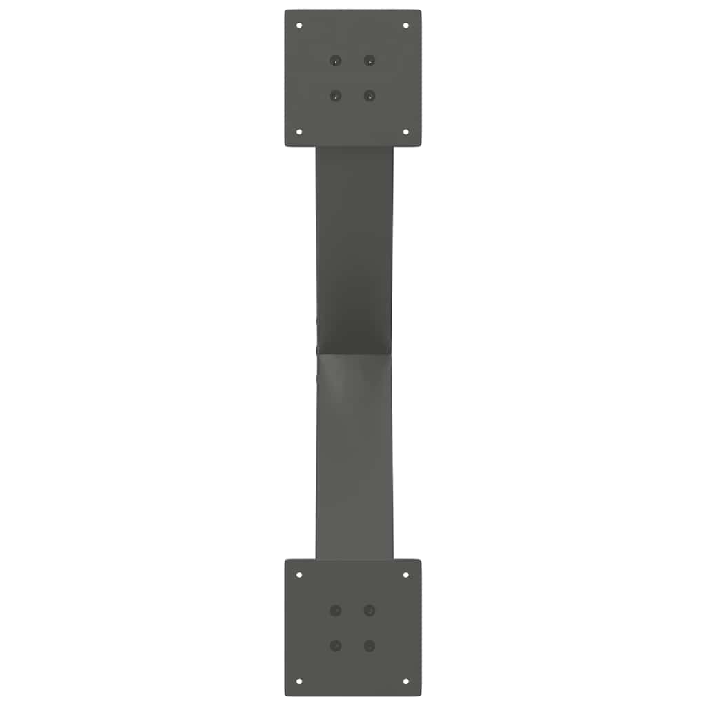 2 db antracitszürke X-alakú acél dohányzóasztal láb 70 x (42-43) cm