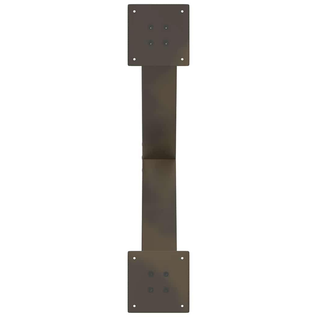 2 db X alakú natúr acél dohányzóasztal láb 70 x (42-43) cm