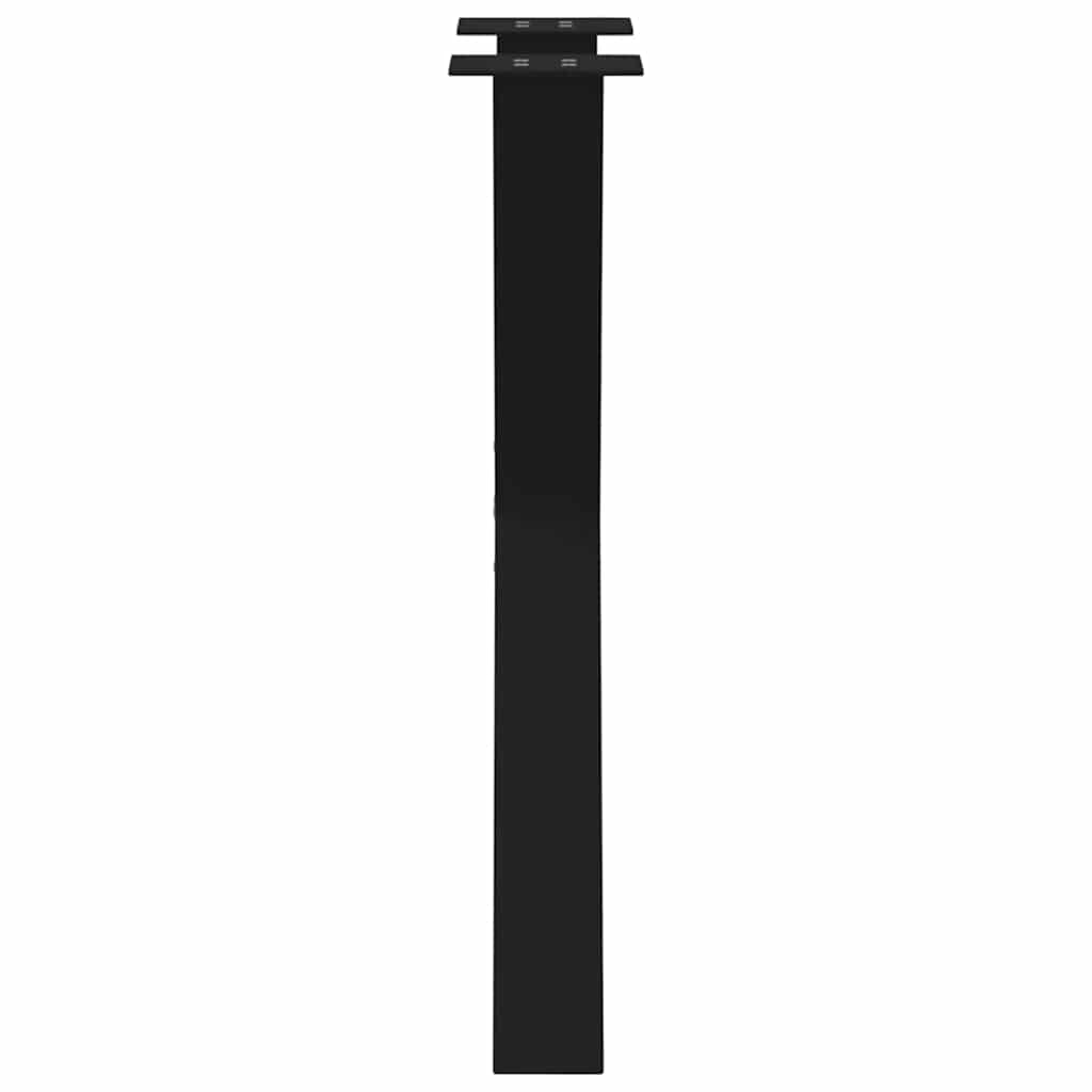 2 db X alakú étkezőasztal láb fekete acél 50 x (72-73) cm