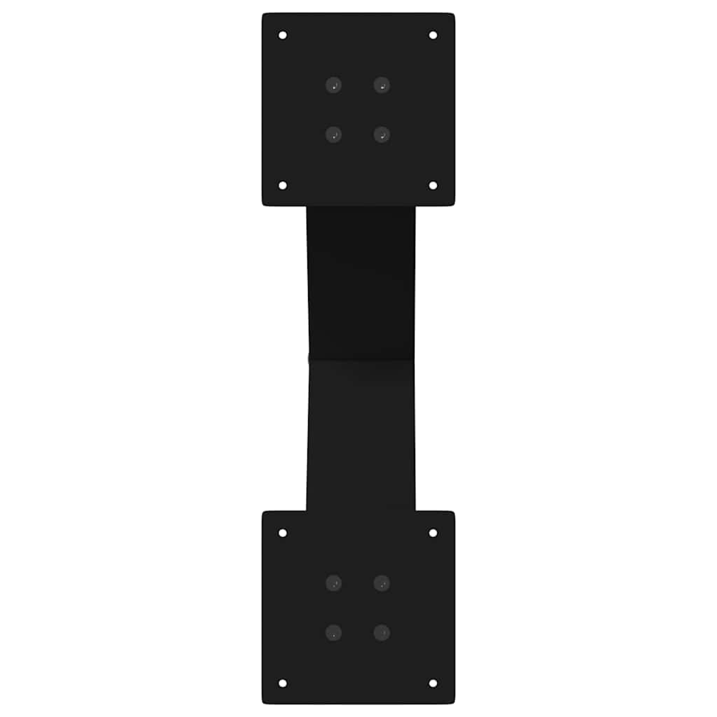 2 db X alakú étkezőasztal láb fekete acél 50 x (72-73) cm