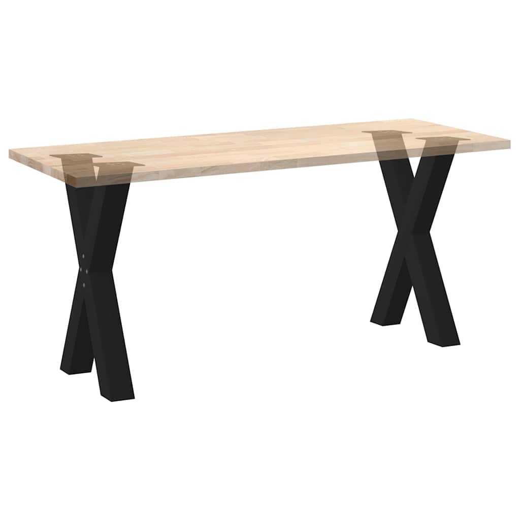 2 db X alakú étkezőasztal láb fekete acél 50 x (72-73) cm