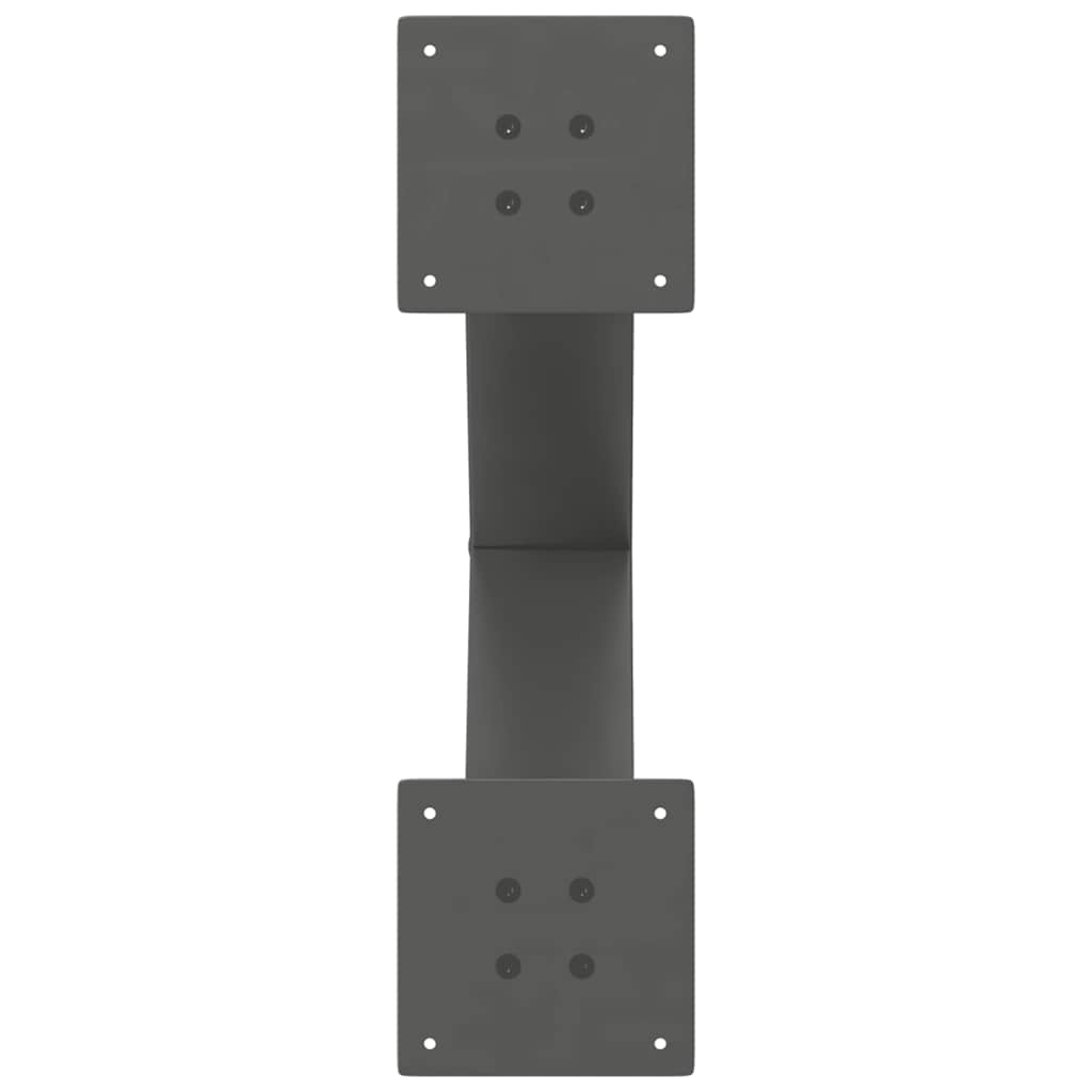 2 db antracitszürke X-alakú acél étkezőasztalláb 50x(72-73) cm