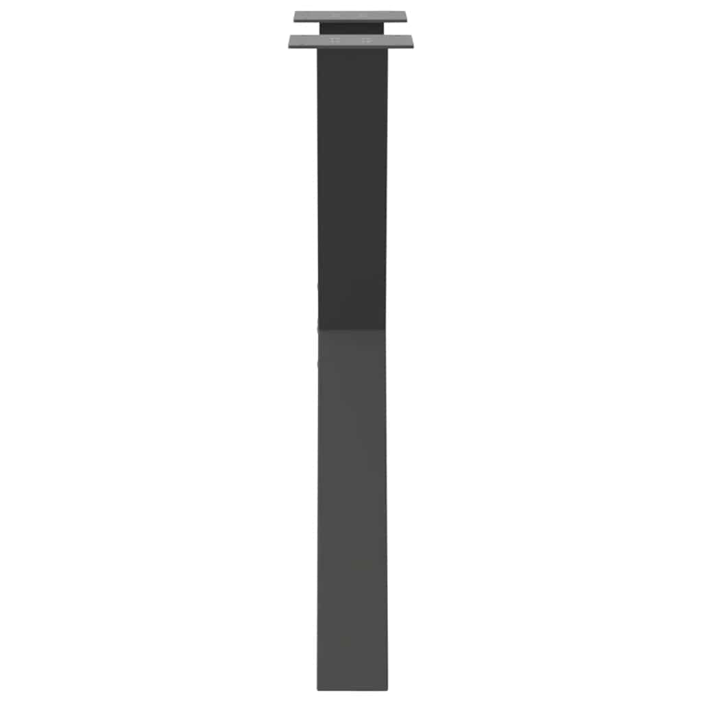 2 db antracitszürke X-alakú acél étkezőasztalláb 60x(72-73) cm