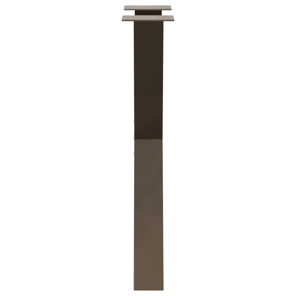 2 db X alakú étkezőasztal láb natúr acélból 60 x (72-73) cm acél