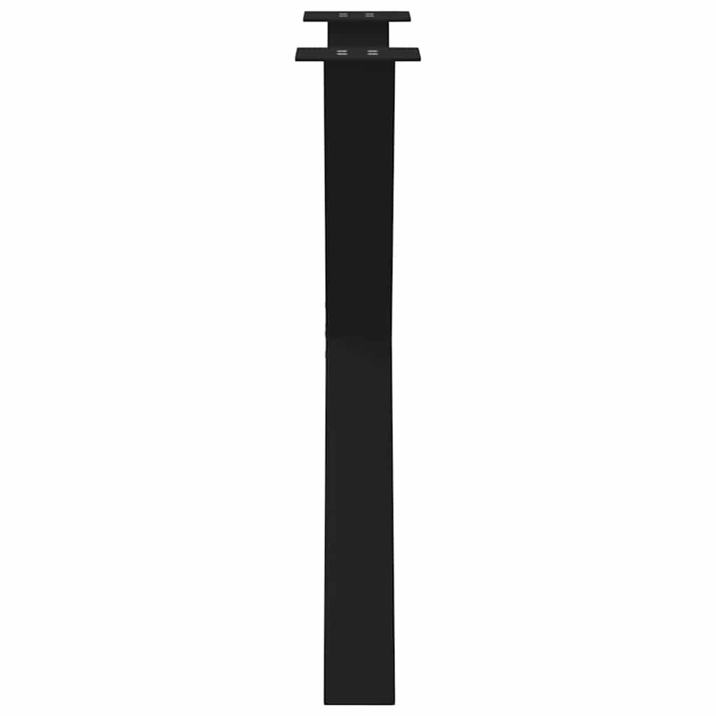 2 db X alakú étkezőasztal láb fekete, 70 x (72-73) cm acél
