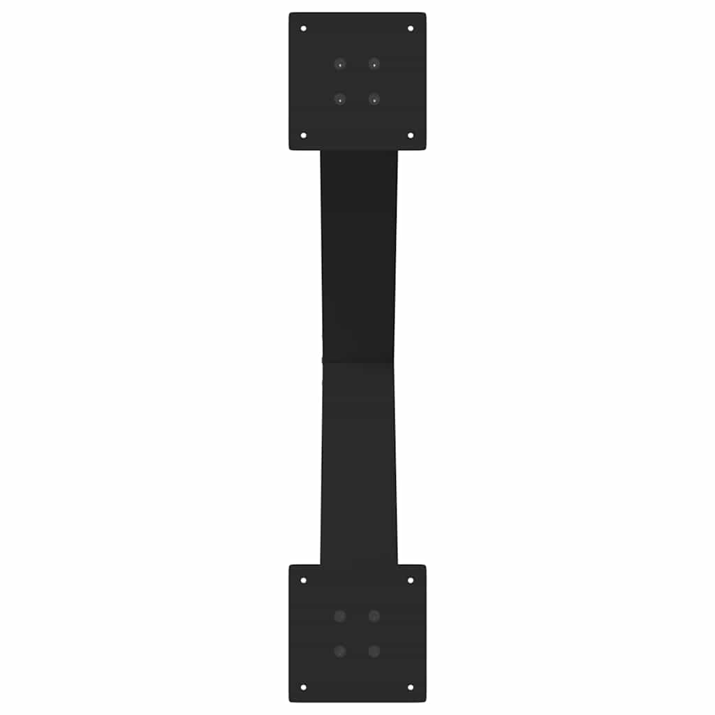 2 db X alakú étkezőasztal láb fekete, 70 x (72-73) cm acél