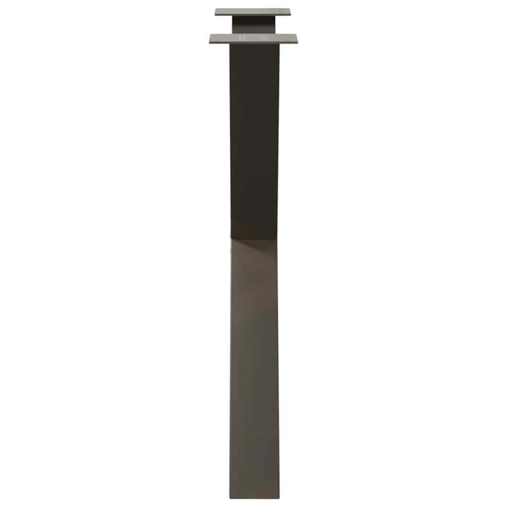 2 db X alakú étkezőasztal láb natúr acél 80x(72-73) cm acél