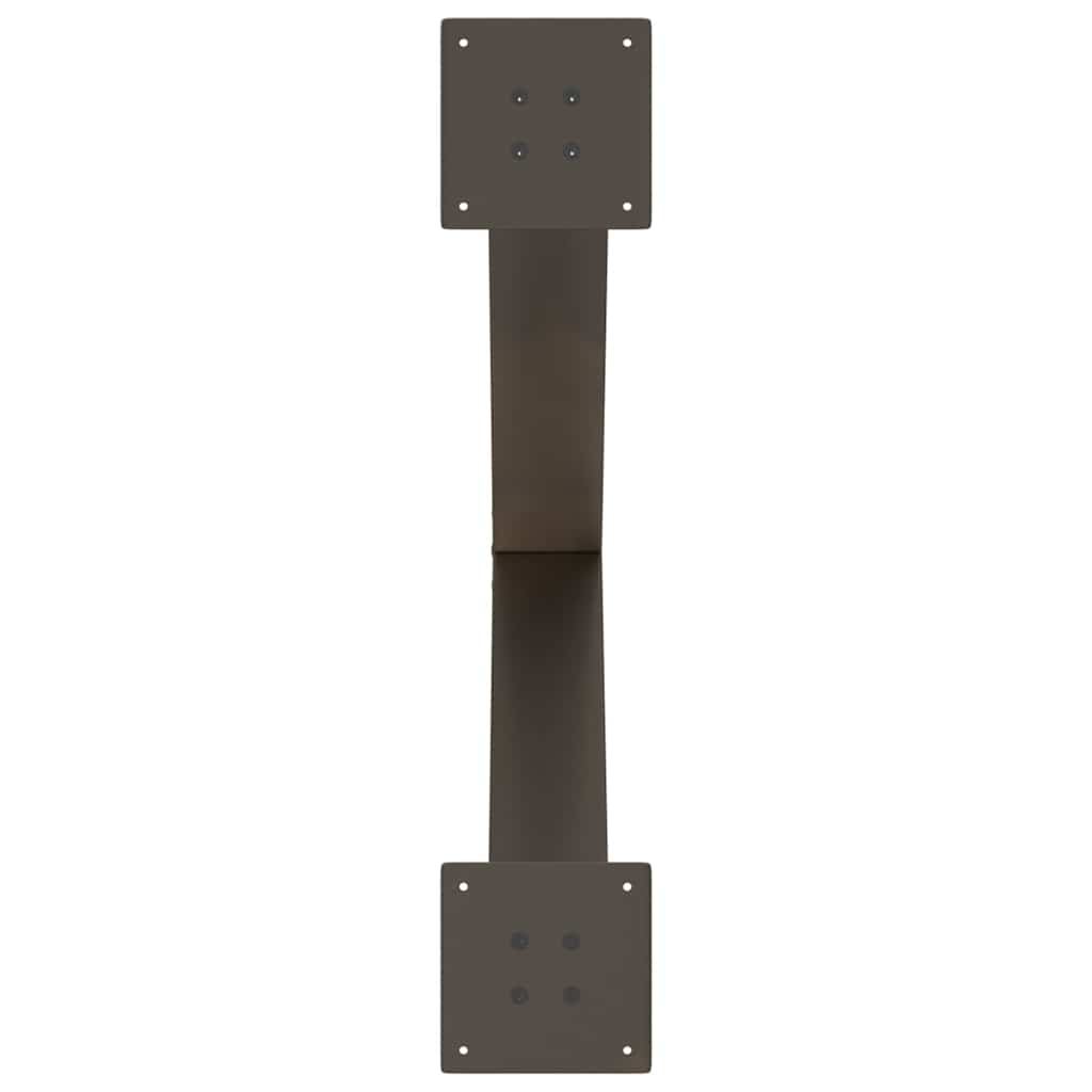 2 db X alakú étkezőasztal láb natúr acél 80x(72-73) cm acél