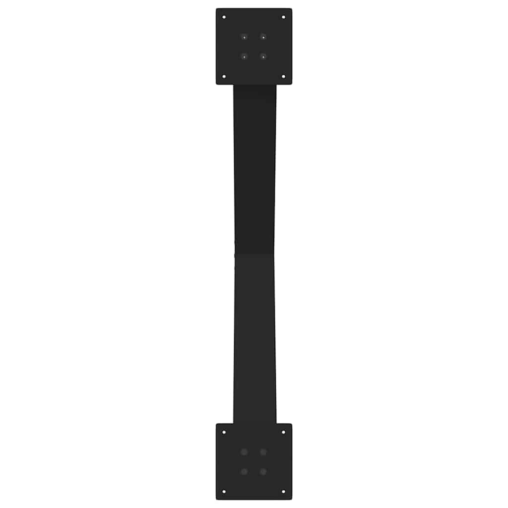 2 db X alakú étkezőasztal láb fekete, 90 x (72-73) cm acél