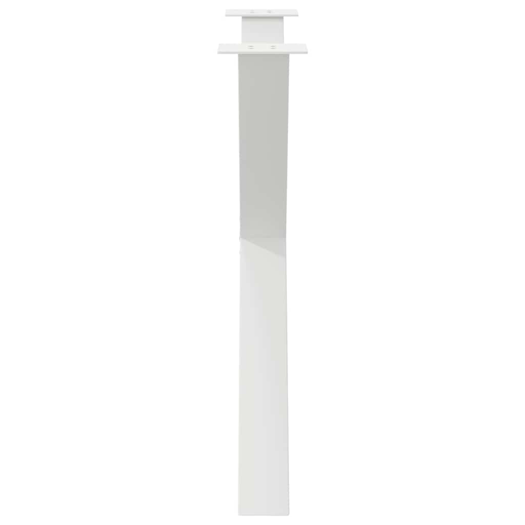 2 db X alakú étkezőasztal láb fehér 90 x (72-73) cm acél étkezőasztal láb