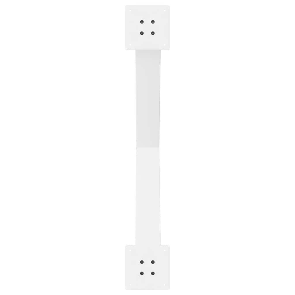 2 db X alakú étkezőasztal láb fehér 90 x (72-73) cm acél étkezőasztal láb