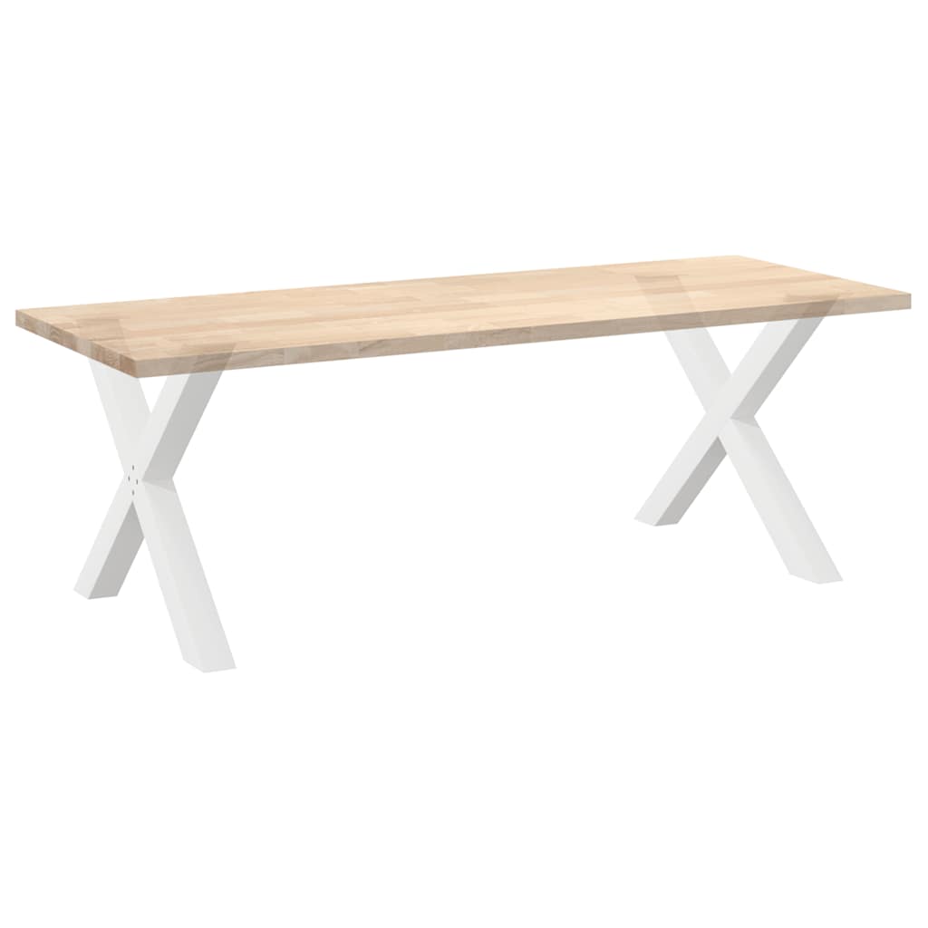 2 db X alakú étkezőasztal láb fehér 90 x (72-73) cm acél étkezőasztal láb
