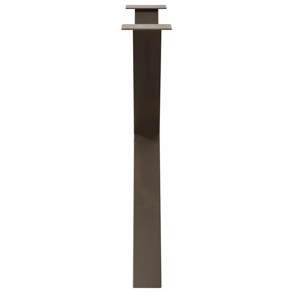 2 db X alakú étkezőasztal láb natúr acél 90 x (72-73) cm acél
