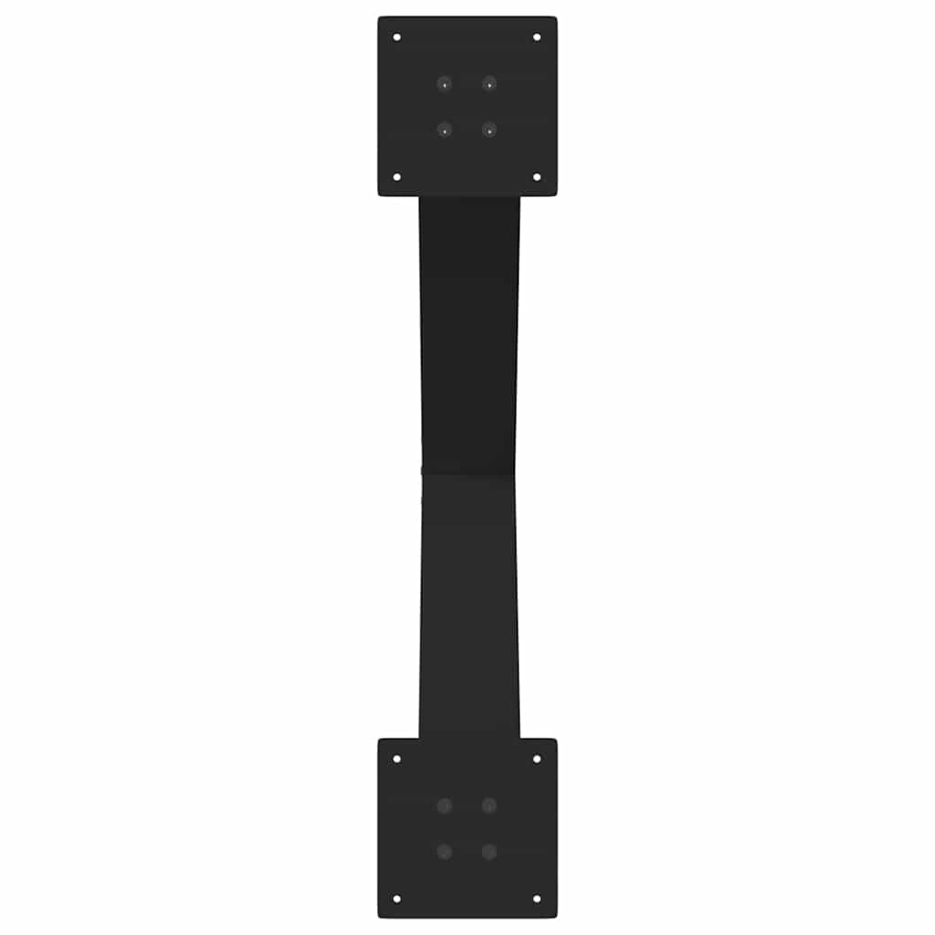 3 db X alakú étkezőasztal láb fekete, 70 x (72-73) cm acél