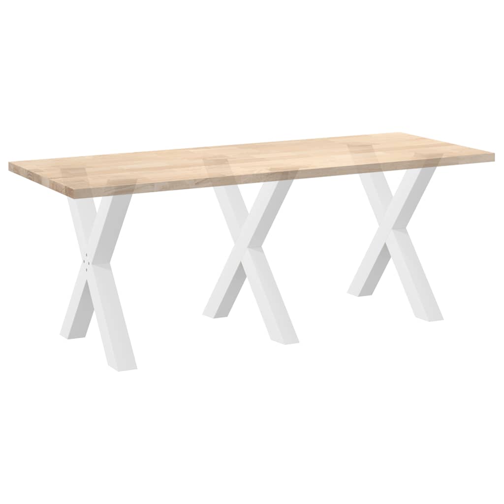3 db fehér, X alakú étkezőasztal láb 70 x (72-73) cm acél étkezőasztal láb