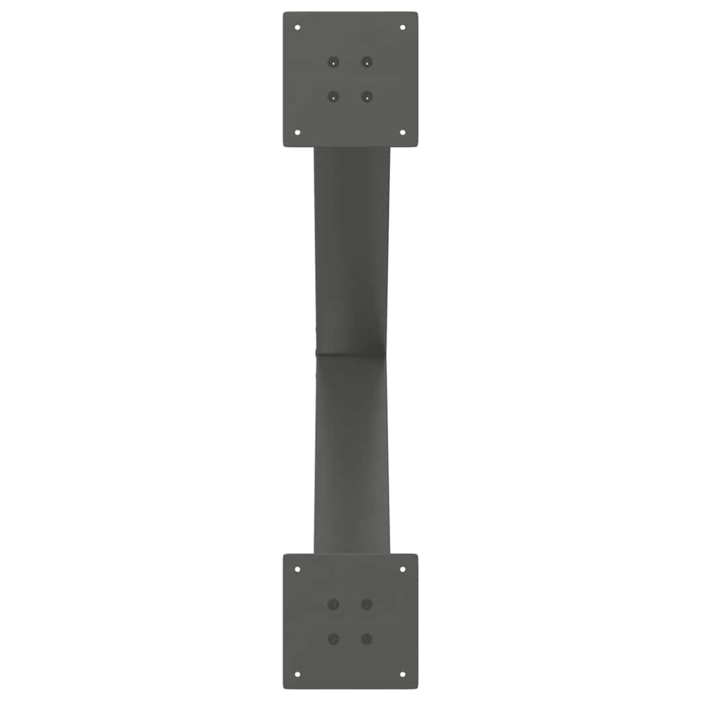 3 db antracitszürke X-alakú acél étkezőasztalláb 70x(72-73) cm