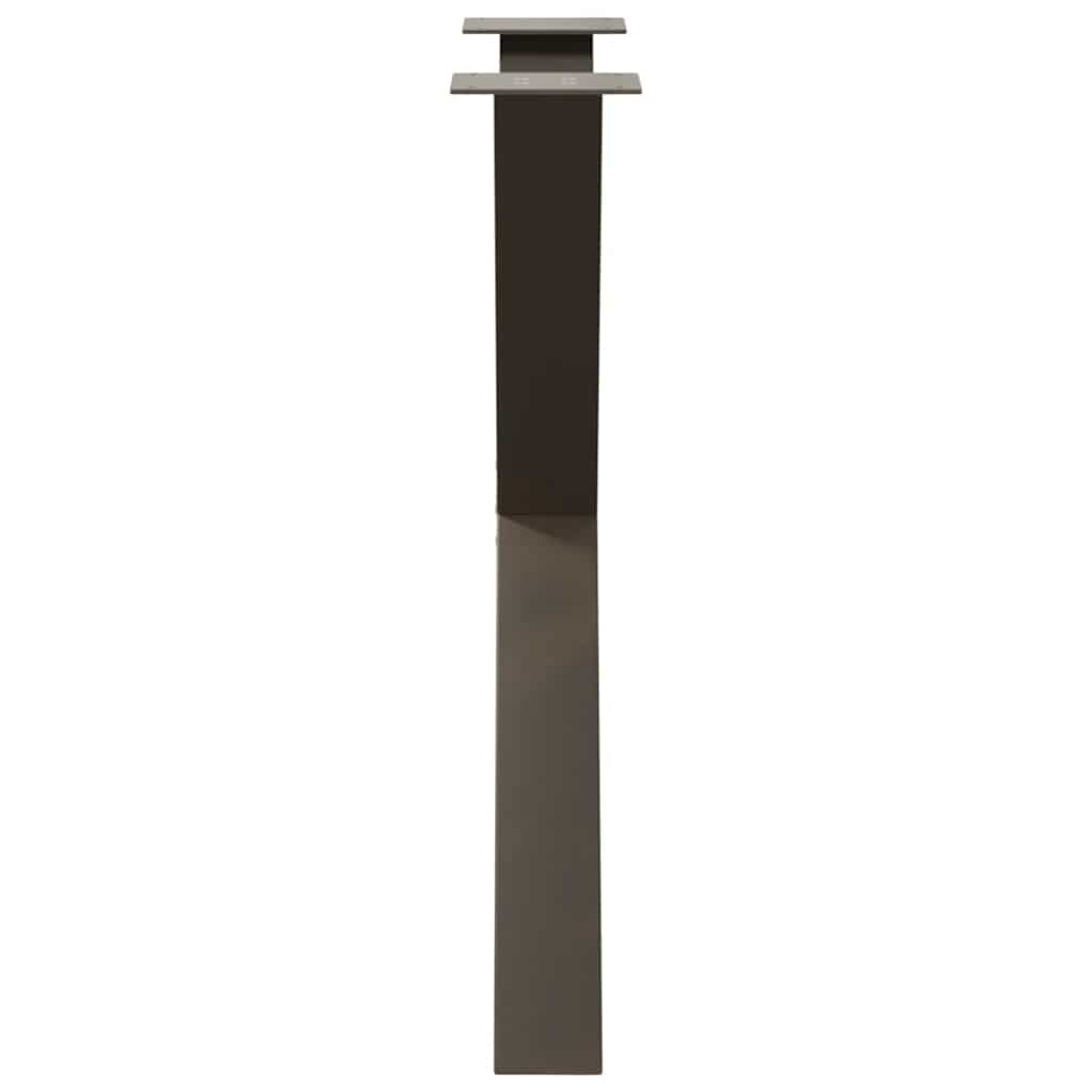 3 db X alakú étkezőasztal láb natúr acél 70x(72-73) cm