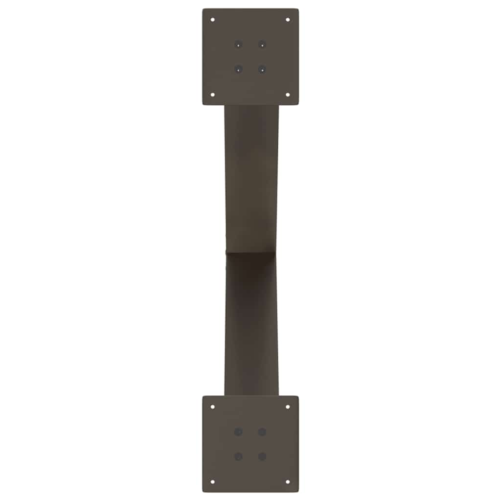 3 db X alakú étkezőasztal láb natúr acél 70x(72-73) cm