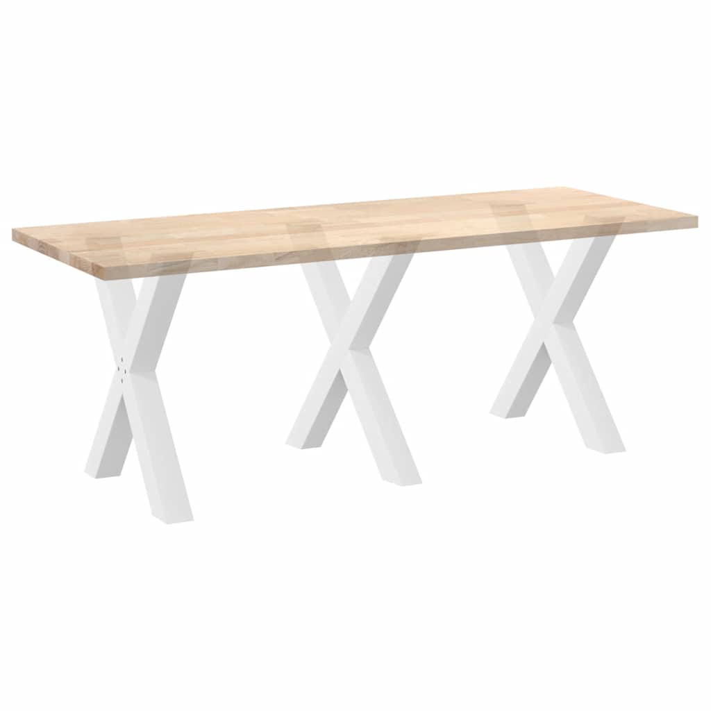 3 db fehér, X alakú étkezőasztal láb 80 x (72-73) cm acél étkezőasztal láb