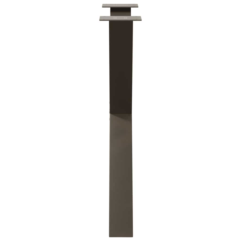 3 db X alakú étkezőasztal láb natúr acél 80x(72-73) cm acél