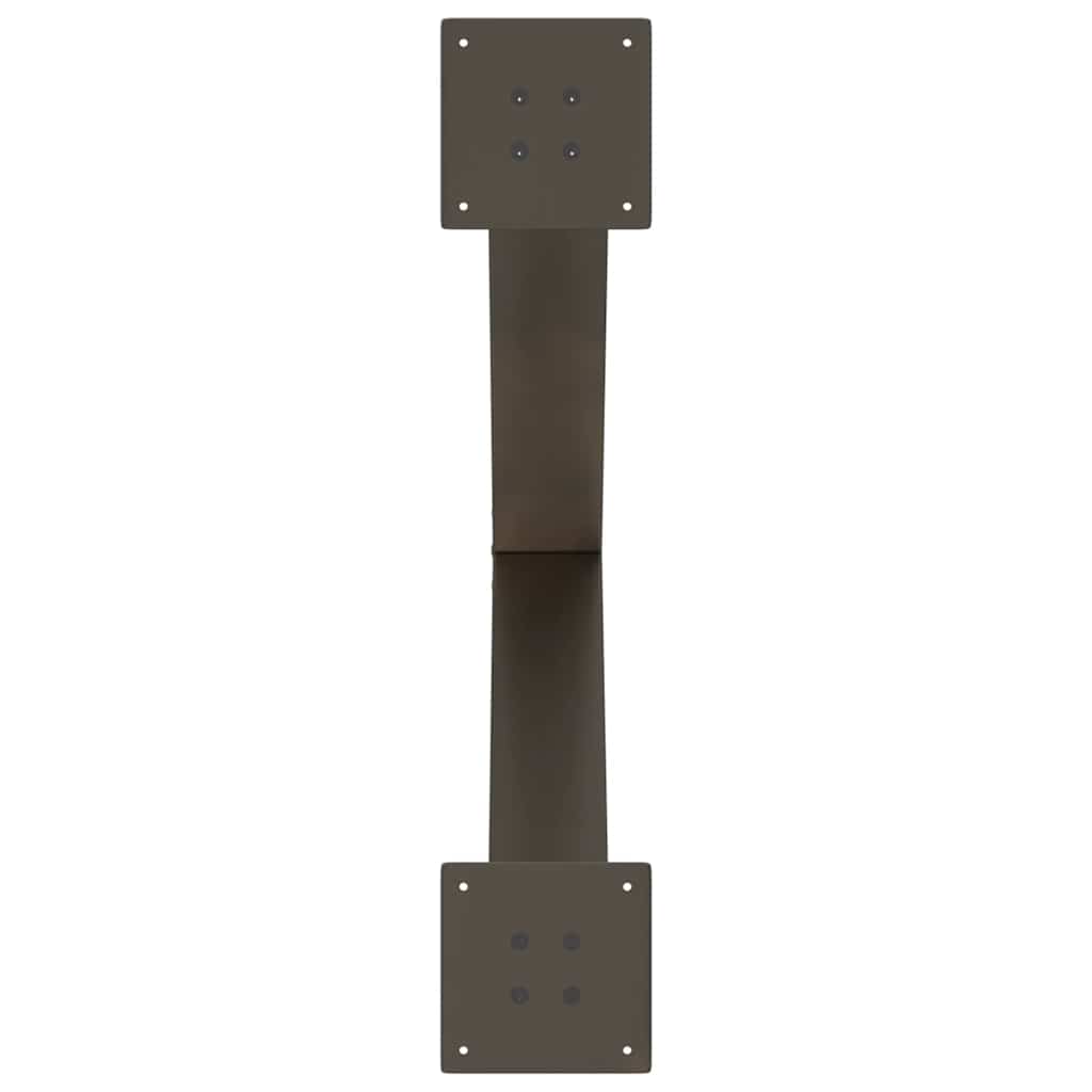 3 db X alakú étkezőasztal láb natúr acél 80x(72-73) cm acél