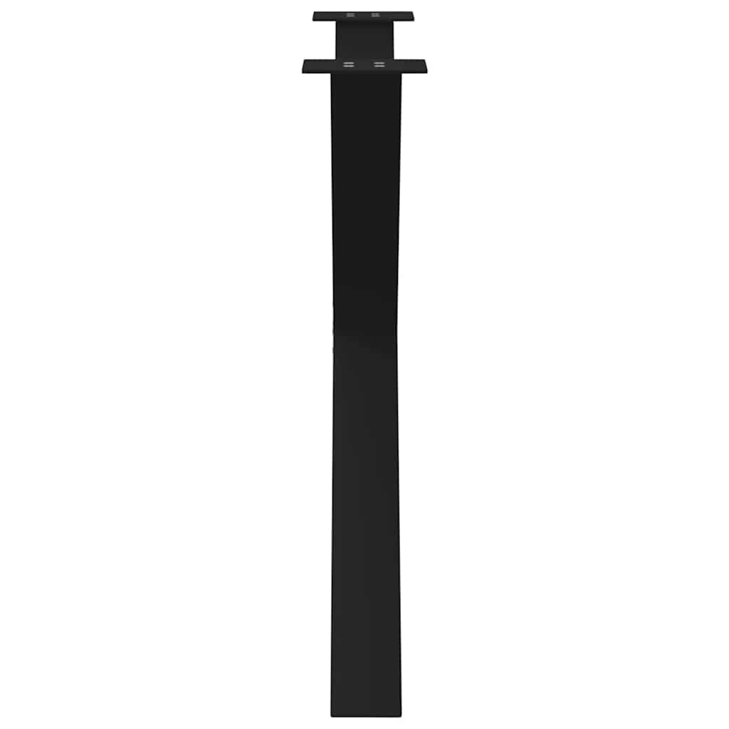 3 db X alakú étkezőasztal láb fekete 90 x (72-73) cm acél étkezőasztal láb