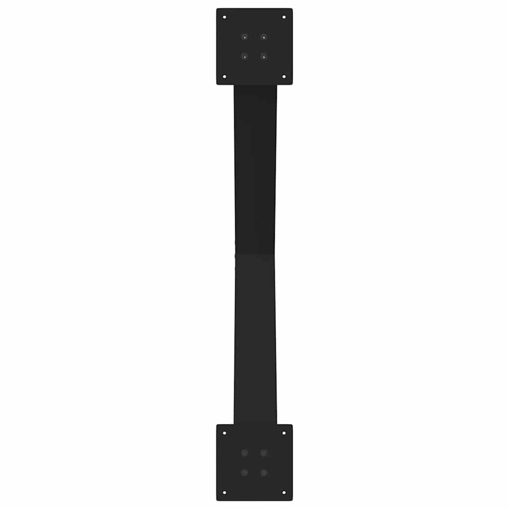 3 db X alakú étkezőasztal láb fekete 90 x (72-73) cm acél étkezőasztal láb