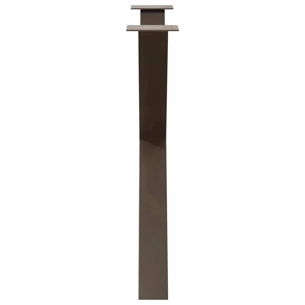 3 db X alakú étkezőasztal láb natúr acél 90 x (72-73) cm acél