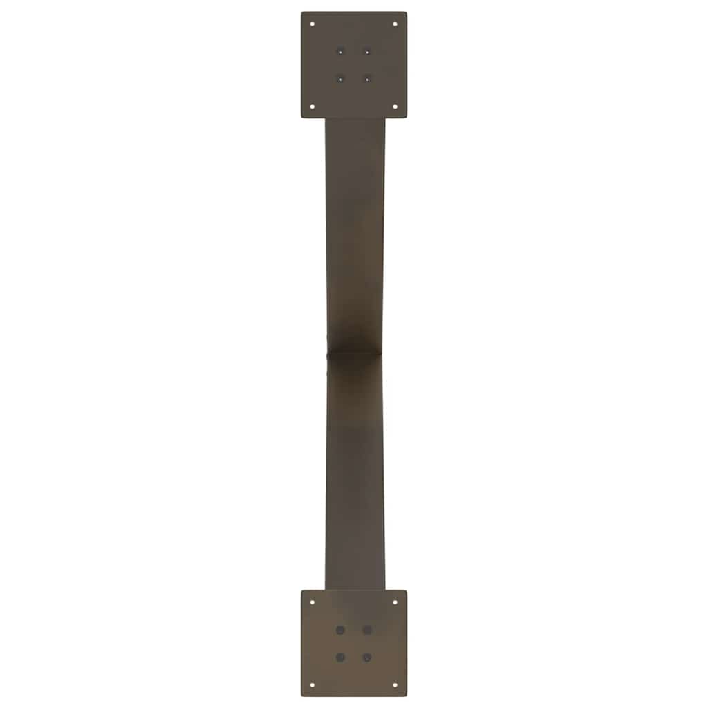 3 db X alakú étkezőasztal láb natúr acél 90 x (72-73) cm acél