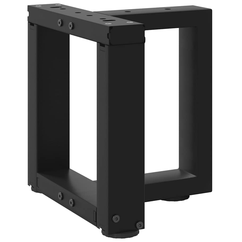 2 db fekete, T-alakú acél dohányzóasztal láb 30x25x(30-31) cm