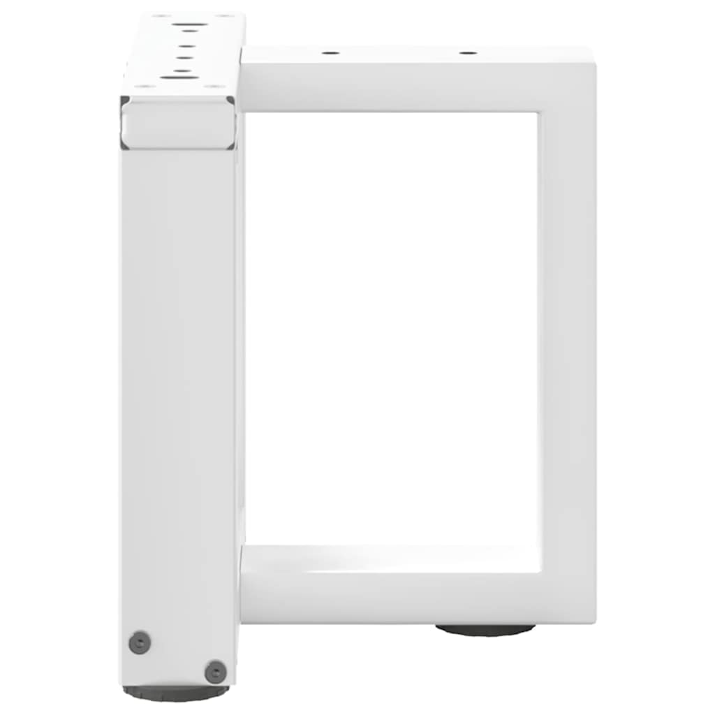 2 db fehér, T-alakú acél dohányzóasztal láb 30x25x(30-31) cm