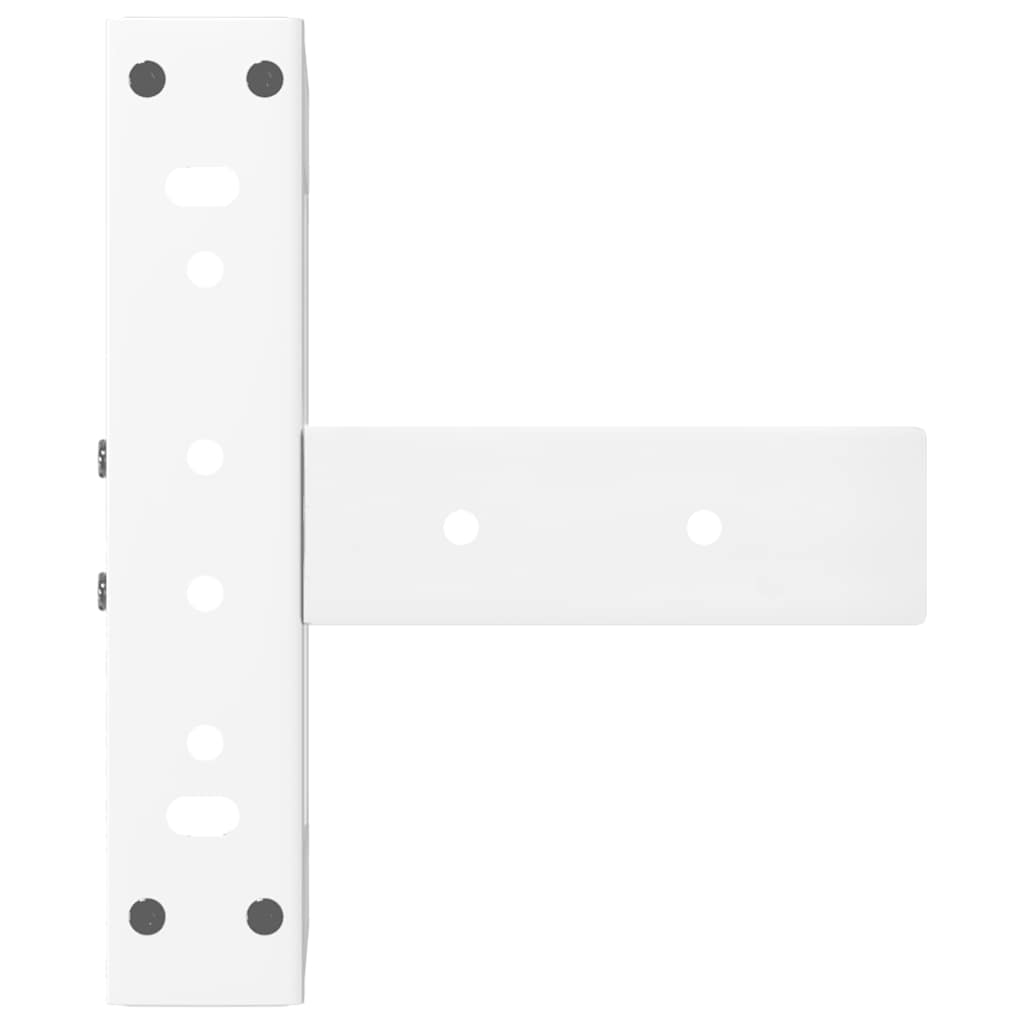 2 db fehér, T-alakú acél dohányzóasztal láb 30x25x(30-31) cm