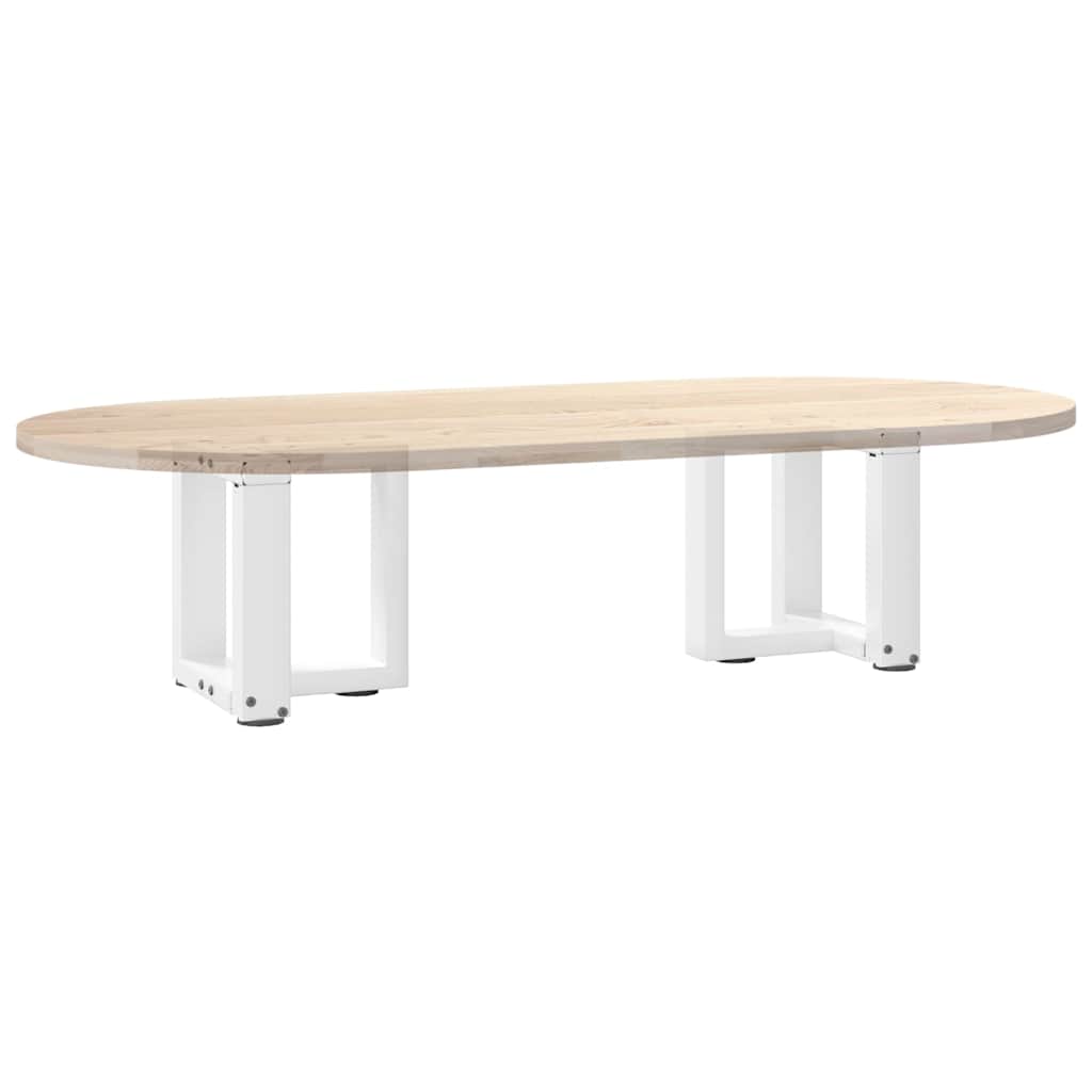 2 db fehér, T-alakú acél dohányzóasztal láb 30x25x(30-31) cm