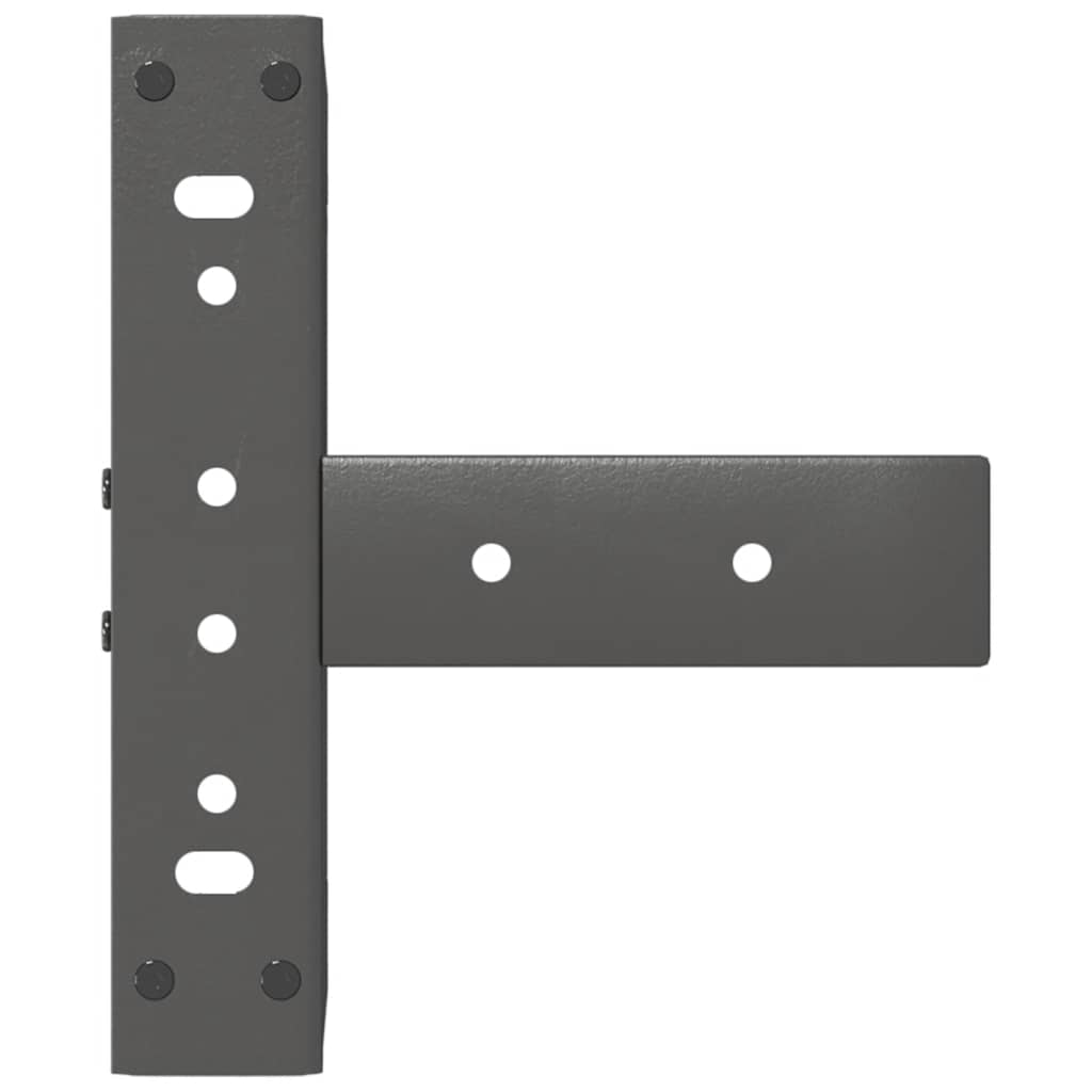 2 db antracitszürke, T-alakú acél dohányzóasztal láb 30x25x(30-31) cm